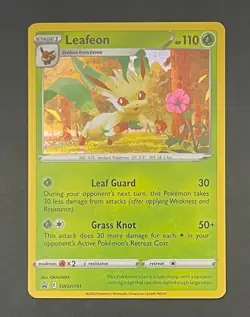 Pokemon Card Leafeon SWSH191 Black Star Promo - Near Mint - Image 1