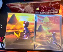 Pikachu Ho-oh Red Ash Ketchum 20th trading card sleeves/deck box Pokemon TCG NIB - Image 1