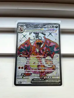 Charizard EX 215/197SV03: Obsidian Flames Holo Card Fresh NM Condition - Image 1