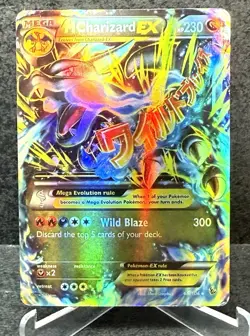 2014 Pokemon Mega M Charizard EX 69/106 Ultra Rare Flashfire Card - Image 1