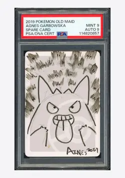 Pokemon PSA9 AUTO9 Spare Card Agnes Garbowska Signed 2023 Old Maid Japanese - Image 1
