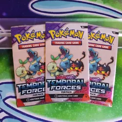 Pokemon Temporal Forces Fun Pack: 3 Cards New Sealed Scarlet & Violet: Temporal - Image 1