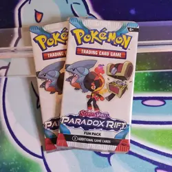 Pokemon Paradox Rift Fun Pack: 3 Cards New Sealed Scarlet & Violet: Paradox PAR - Image 1