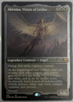 Magic The Gathering Akroma, Vision of Ixidor Foil Etched Commander Legends #547 - Image 1