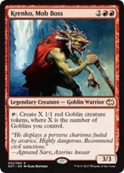 1 x Krenko, Mob Boss - Duel Decks: Merfolk vs Goblins - Light Play - MTG - Image 1