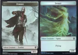 MTG Commander Legends - Zombie 2/2 & Spirit 1/1 [Token] (Foil) - Image 1