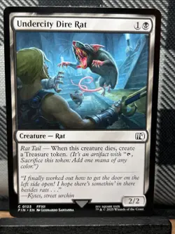 MTG TCG: Undercity Dire Rat 123, Final Fantasy - Image 1