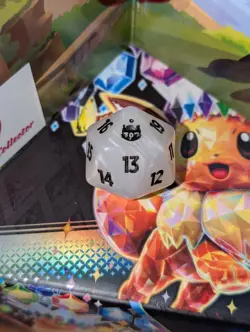 MTG Final Fantasy Oversized D20 White spindown life counter die - Image 1