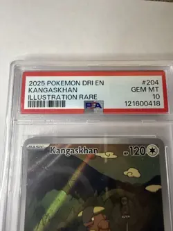 2025 POKEMON DRI EN-DESTINED RIVALS ILLUSTRATION RARE #204 KANGASKHAN PSA 10 - Image 2