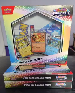 3x Pokemon TCG SV8.5 Prismatic Evolutions Poster Collection Box Factory Sealed - Image 1