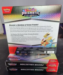 3x Pokemon TCG SV8.5 Prismatic Evolutions Poster Collection Box Factory Sealed - Image 2