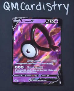 Unown V 065/195 Ultra Rare Silver Tempest Pokemon TCG Near Mint - Image 1
