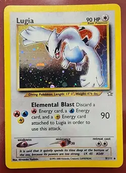 Lugia 9/111 Holo Rare Neo Genesis 2000 Pokemon TCG WotC Vintage LP - NM - Image 1