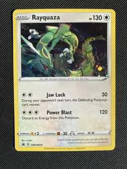 Pokemon Rayquaza SWSH029 Holo Rare Black Star Promo Crown Zenith NM - Image 1