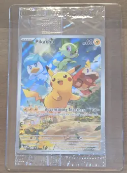 TCG Pokemon Pikachu 027 Paldea Evolved S&V Black Star Promo Holo Sealed NM/M - Image 1