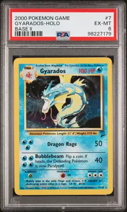 2000 POKEMON GAME BASE II 7 GYARADOS HOLO PSA 6 - Image 1