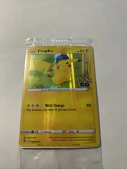 Pokemon TCG: Pikachu Holo Rare Sealed Promo Pokemon Go Go- 028/078 - Image 1