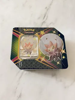 Pokemon Shining Fates Tin! Eldegoss V! Factory Sealed In Hand! 6 booster packs 820650829505 - Image 1