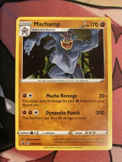 Pokemon TCG Black Star Promo Holo Machamp SWSH053 - Image 1