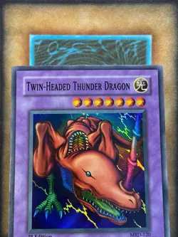 Yugioh Twin-Headed Thunder Dragon MRD-120 Super Rare 1st Ed LP - Image 5