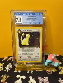 Dark Persian 17 No HP Error Black Star Promo Vintage WOTC Pokemon Card CGC 7.5 - Image 1