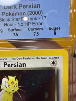 Dark Persian 17 No HP Error Black Star Promo Vintage WOTC Pokemon Card CGC 7.5 - Image 5