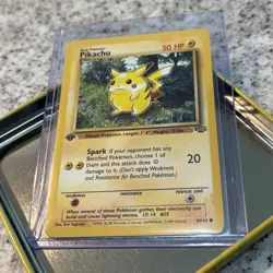 1st Edition Pikachu | WOTC ‘99 Vintage Pokemon TCG Card | LP Jungle Set #60/64 - Image 1
