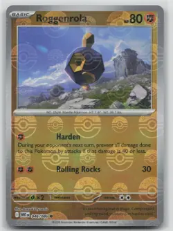 Pokemon Card Roggenrola (Poke Ball Pattern) Common SV: White Flare 046/086 NM - Image 1