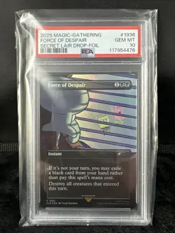 2025 Magic The Gathering SpongeBob Secret Lair Drop Force Of Despair Foil PSA 10 - Image 1