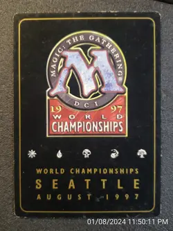 black knight world CHAMPIONSHIP SEATTLE 1997 mtg gold border (DS3D1C2) - Image 2