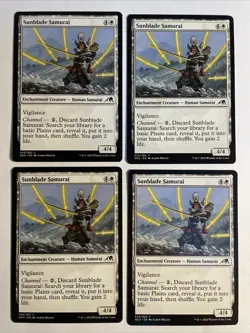 4x Mtg Kamigawa Neon Dynasty Sunblade Samurai NM/M Magic The Gathering - Image 1