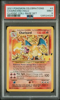 2021 POKEMON CELEBRATIONS CLASSIC COLL #4 CHARIZARD-HOLO PSA 9 - Image 1