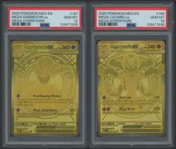 PSA 10 Mega Lucario Gardevoir ex MEG EN sequential set #187 #188 Pokemon 2025 - Image 1