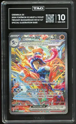 2024 Pokemon Twilight Masquerade TWM #214 Greninja Ex Tag Score 967 GEM MINT 10 - Image 1