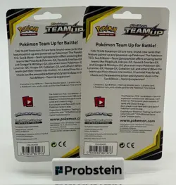 Lot of (2) Pokemon Team Up Checklane Blister Pack Mimikyu & Pikachu - Image 2