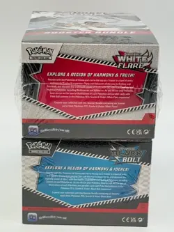 Pokemon SV10.5 Black Bolt White Flare SEALED LOT 2 Booster Bundle Display Case - Image 4