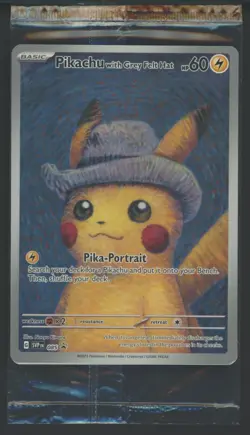 Pokemon Pikachu with Grey Felt Hat SVP 085 Van Gogh Promo Card - Sealed #5 - Image 1
