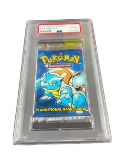 Pokemon Base Set Booster Pack PSA 10 Gem Mint 1999 Blastoise Art Unlimited - Image 1