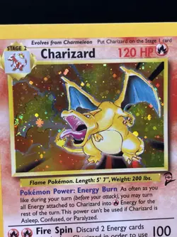 Pokemon TCG Charizard Base Set Holo Unlimited Rare Card 4/130 MP Small Dent - Image 4