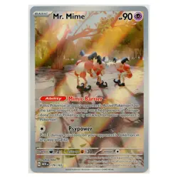 2023 Pokemon Mr. Mime Scarlet & Violet 151 Illustration Rare #179/165 Near Mint - Image 1