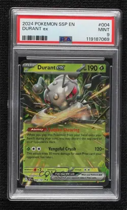 Durant ex Pokemon SV08: Surging Sparks PSA 9 MINT - Image 1