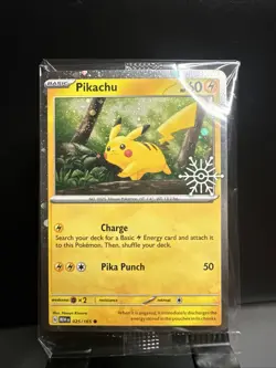 Pikachu 025/165 Holiday Calendar Promo Pokemon Scarlet Violet 151 SEALED SWIRL - Image 1