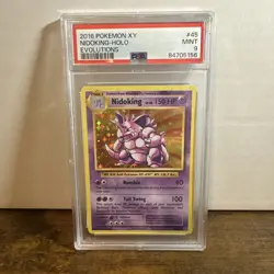 PSA 9 MINT 2016 Pokemon XY Evolutions NIDOKING #45 Holo - Image 1