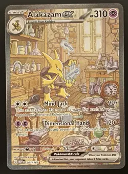 Pokemon Scarlet & Violet 151 Alakazam ex 201/165 SIR Holo Full Art NM/M - Image 1