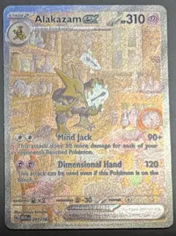 Pokemon Scarlet & Violet 151 Alakazam ex 201/165 SIR Holo Full Art NM/M - Image 2