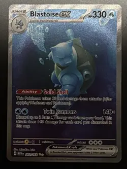 Pokemon Scarlet & Violet 151 Blastoise ex 200/165 SIR Holo Full Art NM/M - Image 1