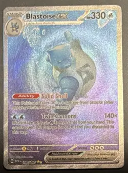 Pokemon Scarlet & Violet 151 Blastoise ex 200/165 SIR Holo Full Art NM/M - Image 2