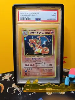 1999 Pokemon Japanese Charizard Holo #6 CD Promo - PSA 9 Vintage slab - Image 2