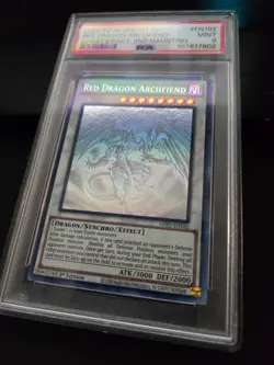 2022 Yu-Gi-Oh! Red Dragon Archfiend Ghost Rare GFP2-EN182 1st Edition PSA 9 - Image 4