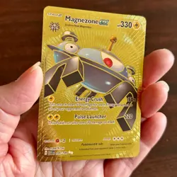 Magnezone ex HP 330 Gold Metal Pokemon Card - Collector's Edition 226/198 - Image 1
